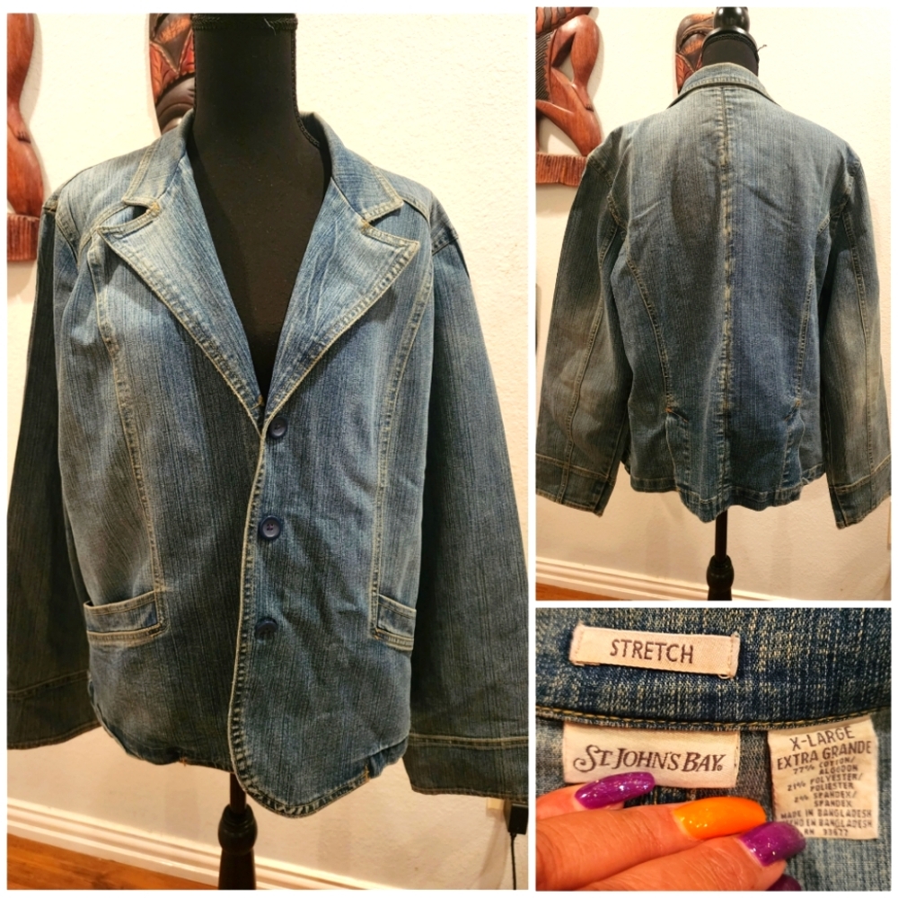 St. John's Bay Denim Jacket, Size XL